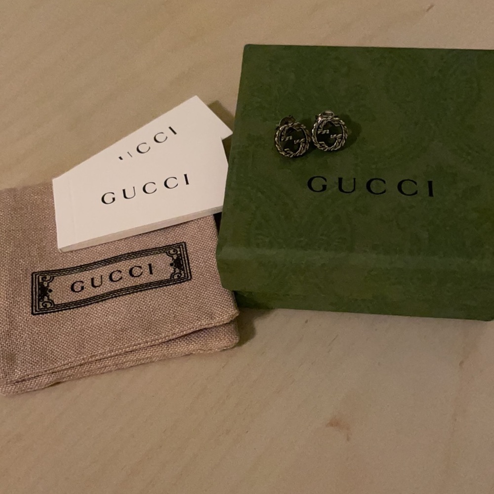 Gucci interlocking GG motif stud earrings